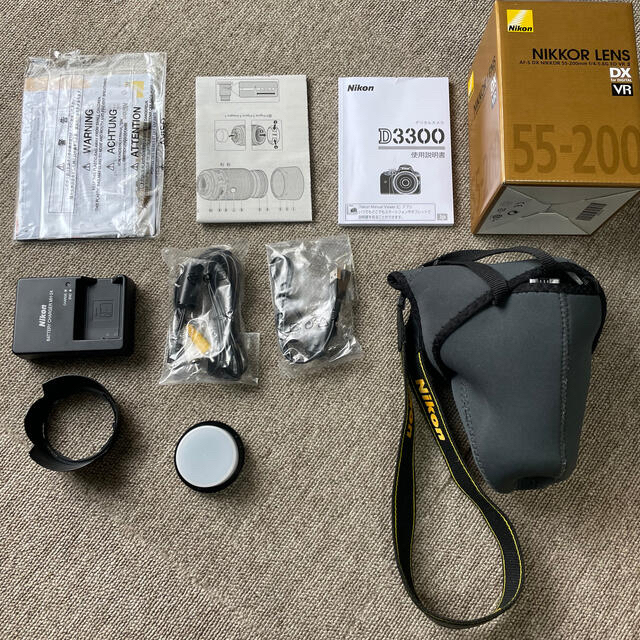 スーパーNikon - ニコン nikon D3300 標準18-55mm 望遠55-200mmの