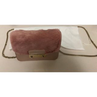 フルラ(Furla)のフルラ　FURLA ピンク　メトロポリス　ファー　ショルダーバッグ(ショルダーバッグ)