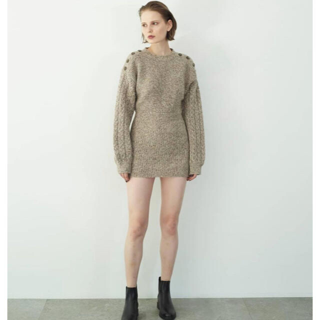 Rosary moon(ロザリームーン)のMelange Knit Tunic レディースのワンピース(ミニワンピース)の商品写真