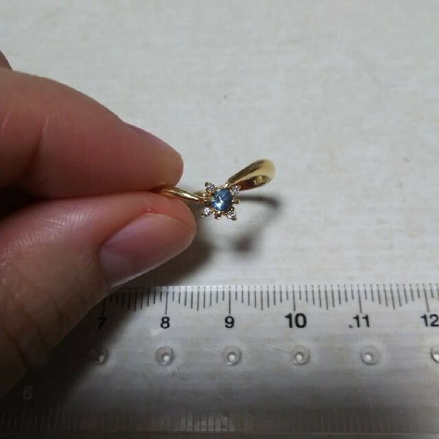 k18 アクアマリンダイヤモンドリング タンザナイトリング レディースのアクセサリー(リング(指輪))の商品写真