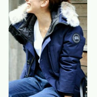 カナダグース(CANADA GOOSE)の専用　カナダグース イエナ 別注クレストン ブラックラベル　ブルー　XXS(ダウンジャケット)