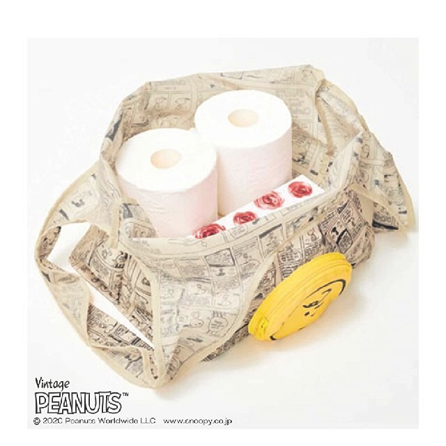 PEANUTS(ピーナッツ)の未開封　チャーリー・ブラウン　PEANUTS 　エコバッグ　mini付録 レディースのバッグ(エコバッグ)の商品写真
