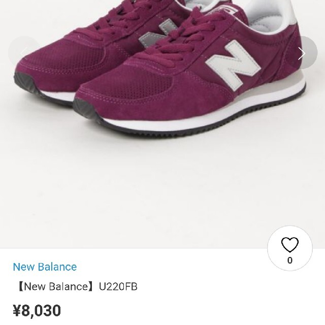 New Balance(ニューバランス)の箱タグ付き☆New balance 秋冬カラー❕25.0cm パープル×シルバー レディースの靴/シューズ(スニーカー)の商品写真