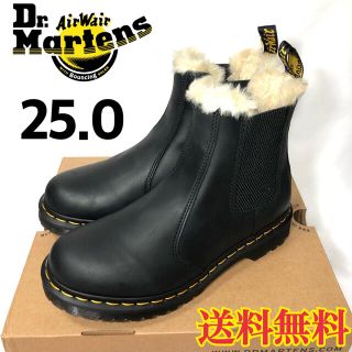 ドクターマーチン(Dr.Martens)の【新品】ドクターマーチン サイドゴア ファー ボア ブーツ ブラック 25.0(ブーツ)