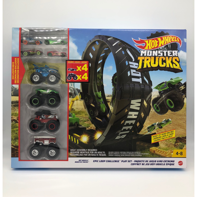 【MONSTER TRUCKS】モンスタートラック4台＆ホットウィール4台セット