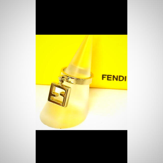 【極美品】FENDI ズッカ チャーム リング  約10号ゴールド系