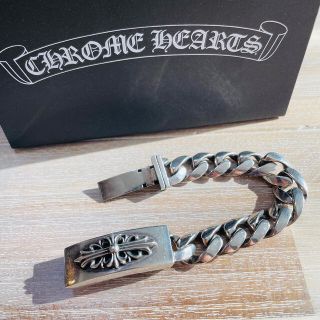 クロムハーツ(Chrome Hearts)の確実正規品 / クロムハーツ フローラルクロスID ブレス 11LINK(ブレスレット)