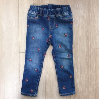 ベビーギャップ(babyGAP)のGAP フラワー刺繍デニム(パンツ/スパッツ)