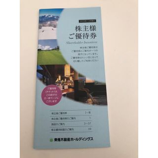 東急不動産ホールディングス　株主優待　ラクマパック(宿泊券)