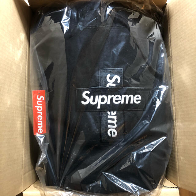 込み XL 黒 Supreme Cross Box Logo Hooded