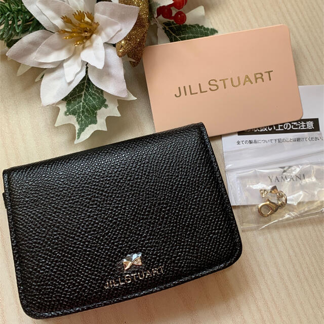 JILLSTUART - 最終値下☆ジルスチュアート黒革×ピンクおりぼんコイン