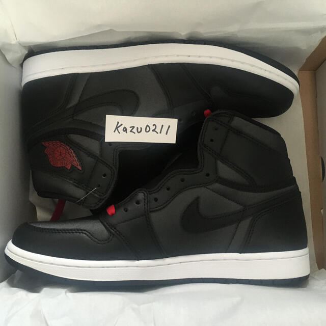 Air Jordan 1  Black Gym Red Satin靴/シューズ