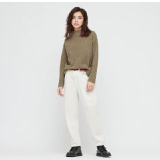 ユニクロ(UNIQLO)のスフレヤーンハイネックセーター (Green、Mサイズ)(ニット/セーター)