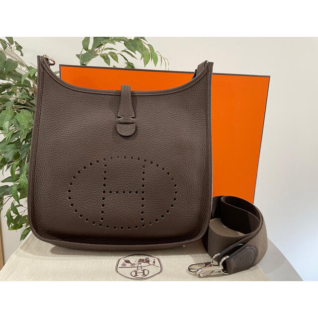 エルメス HERMES リディ ボックスカーフ ショルダーバッグ 〇U刻印 黒