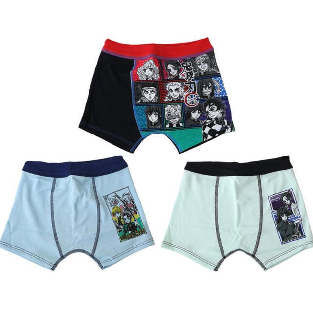 【140】鬼滅の刃 ボクサーパンツ ボクサーブリーフ 下着 3点セット