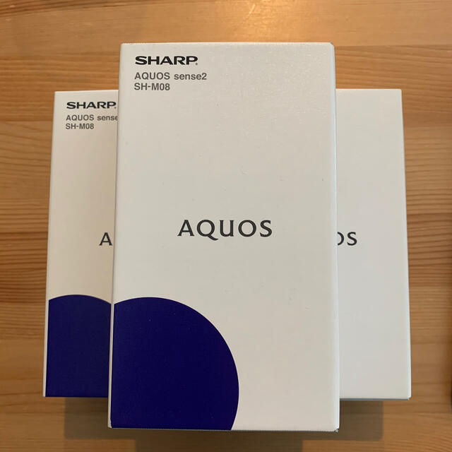 【税込】 AQUOS ホワイトシルバー simフリー SH-M08 sense2 AQUOS 3台 - スマートフォン本体