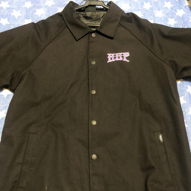 HUF(ハフ)のHUF コーチジャケット　黒 メンズのジャケット/アウター(ナイロンジャケット)の商品写真