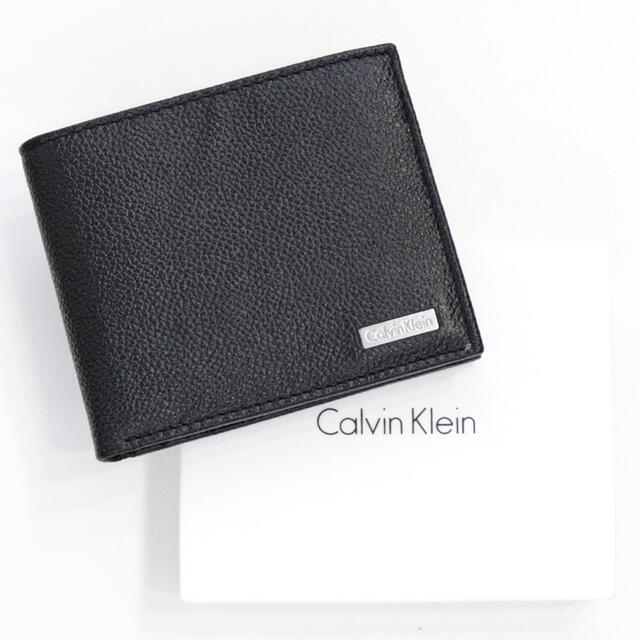 Calvin Klein(カルバンクライン)の新品 カルバンクライン 二つ折り 財布 札入れ コインケース メンズ ブラック メンズのファッション小物(折り財布)の商品写真