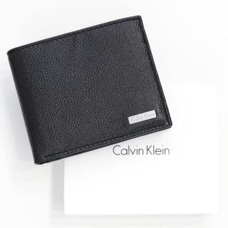 カルバンクライン(Calvin Klein)の新品 カルバンクライン 二つ折り 財布 札入れ コインケース メンズ ブラック(折り財布)