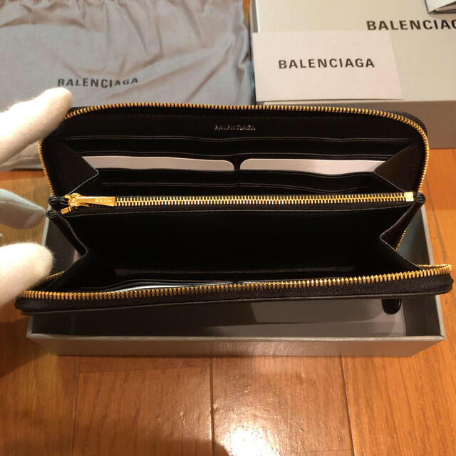 Balenciaga(バレンシアガ)の新品 バレンシアガ キャッシュ 長財布 ラウンドファスナー ウォレット ブラック メンズのファッション小物(長財布)の商品写真