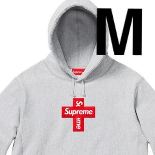 シュプリーム(Supreme)のMサイズ Supreme Cross Box Logo Hooded Grey(パーカー)