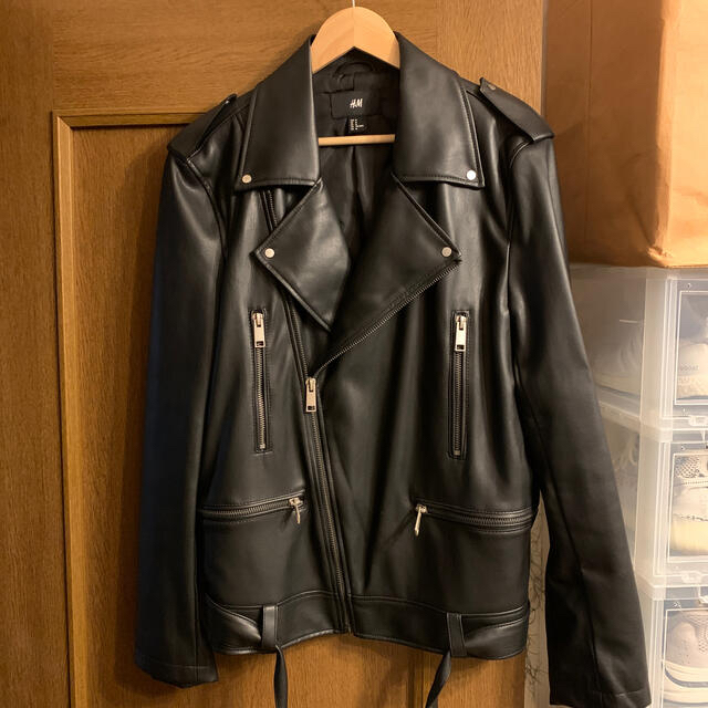 H&M(エイチアンドエム)のH&M ダブルライダースジャケット メンズのジャケット/アウター(ライダースジャケット)の商品写真