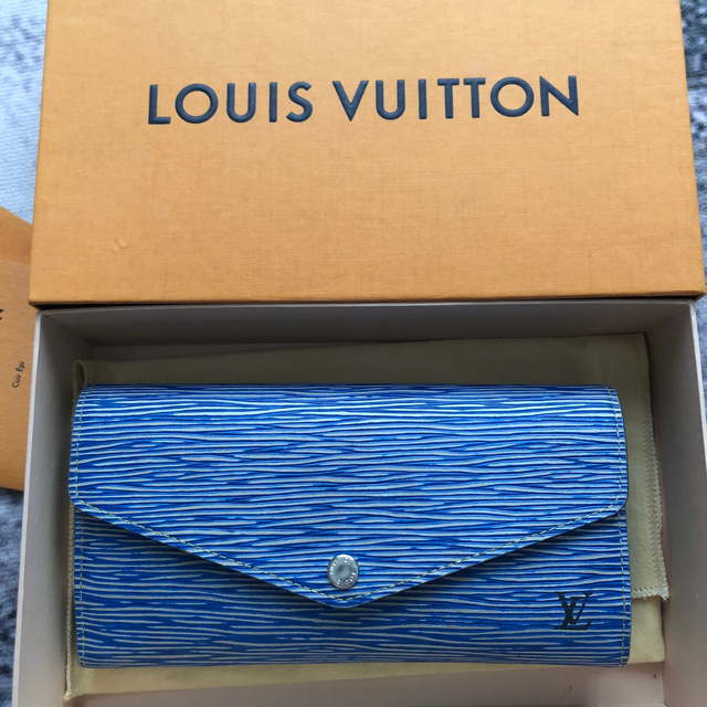 LOUIS VUITTON ルイヴィトン エピ　デニム 長財布 ブルー 青