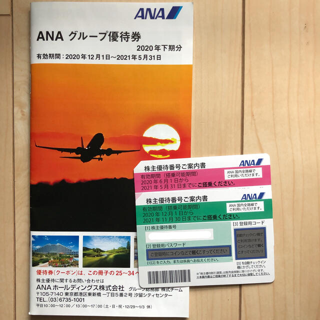 ANA(全日本空輸) - ANA 全日空 株主優待券 チケット 2枚の通販 by min's shop｜エーエヌエー(ゼンニッポンクウユ)ならラクマ