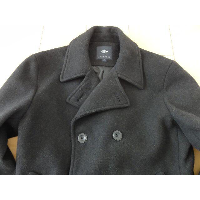 RAGEBLUE(レイジブルー)の美品☆レイジブルー ウール ピーコート M ブラック 黒 RB030065N9 メンズのジャケット/アウター(ピーコート)の商品写真
