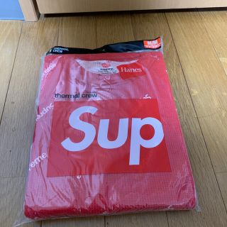 シュプリーム(Supreme)のsupreme Hanes サーマルクルー レッド Mサイズ(Tシャツ/カットソー(七分/長袖))