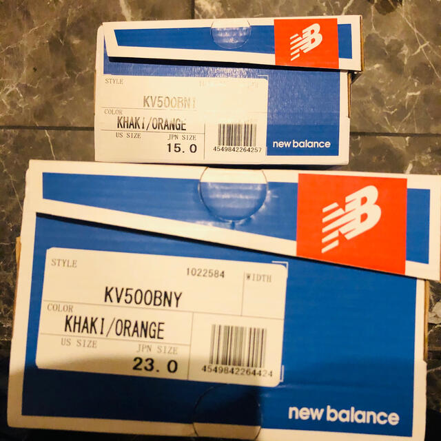 New Balance(ニューバランス)のニューバランス　親子リンクコーデ　男の子　女の子　23cm 15cm キッズ/ベビー/マタニティのキッズ靴/シューズ(15cm~)(スニーカー)の商品写真