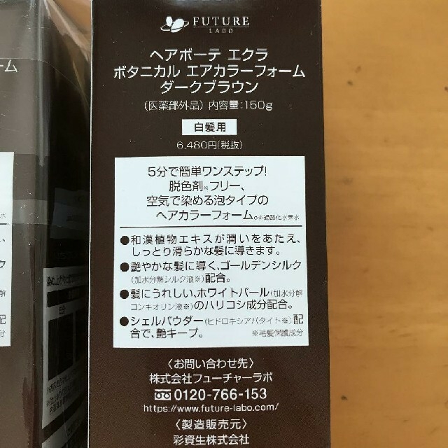 ヘアボーテ エクラ ボタニカル エアカラーフォーム 150g  ダークブラウン