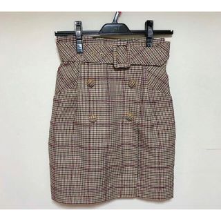 ウィルセレクション(WILLSELECTION)のWILLSELECTION チェック 美品 チェックスカート(ひざ丈ワンピース)