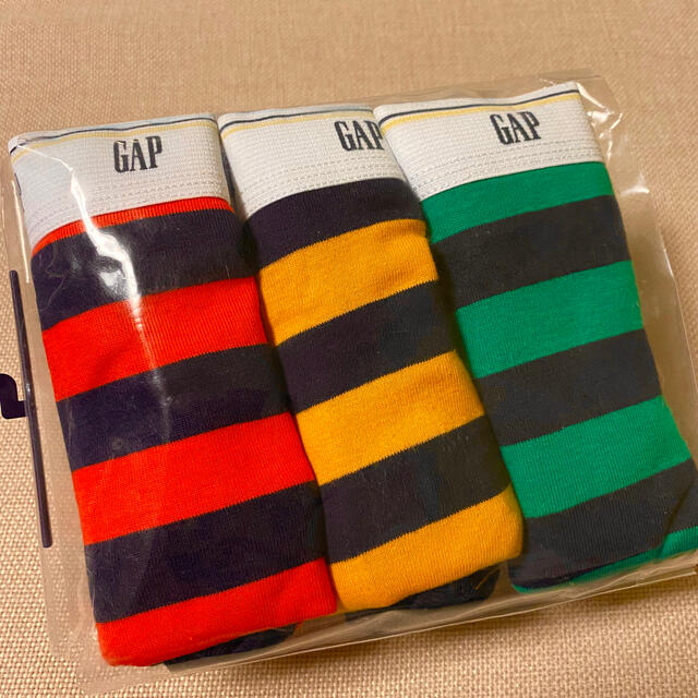 GAP Kids(ギャップキッズ)のGAP ボーダー ブリーフ パンツ 3枚セット 140㎝【新品未使用】 キッズ/ベビー/マタニティのキッズ服男の子用(90cm~)(下着)の商品写真