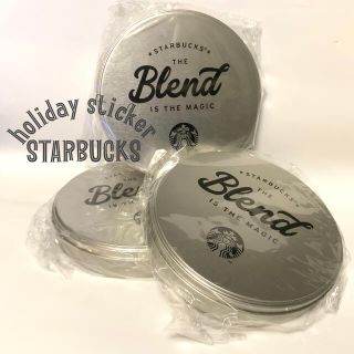 スターバックスコーヒー(Starbucks Coffee)の3点 【 スターバックス  ブリキ缶入り　ホリデーステッカー 】クリスマス　新品(ノベルティグッズ)