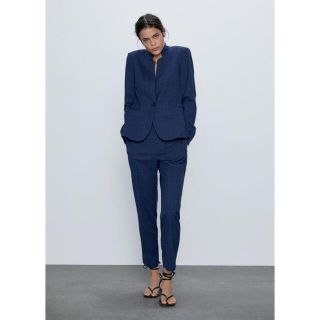 ZARA  ノーカラー　パンツスーツ　上下セット