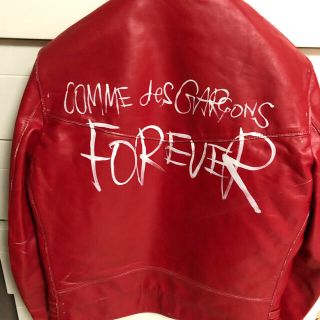 コムデギャルソン(COMME des GARCONS)のコムデギャルソン　ルイスレザージャケット　9/7まで最終値下げ(ライダースジャケット)