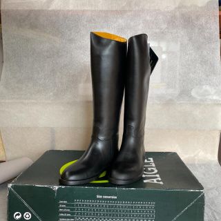 エーグル(AIGLE)のAIGLE ECUYER XL 新品　未使用　24.5センチ　ブラック(レインブーツ/長靴)