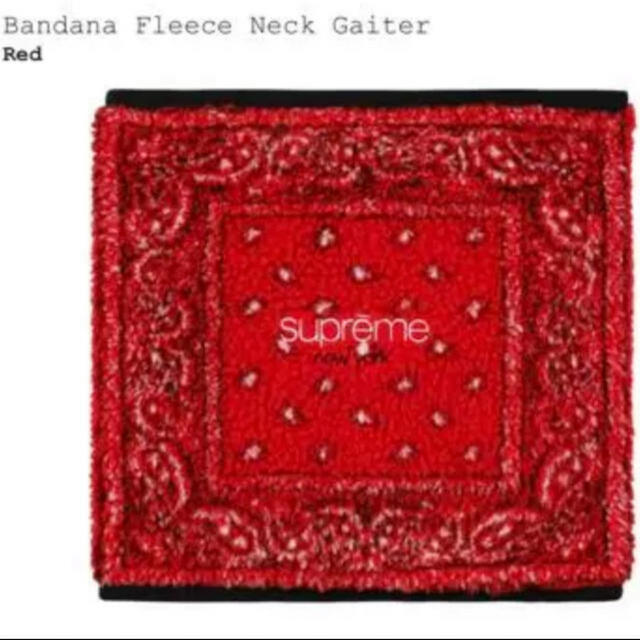 Supreme Bandana Fleece Neck Gaiter Red