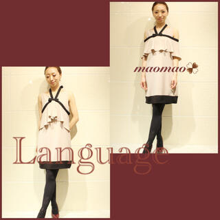ランゲージ(Language)のLanguage リボン 4way ワンピース ドレス(ミディアムドレス)