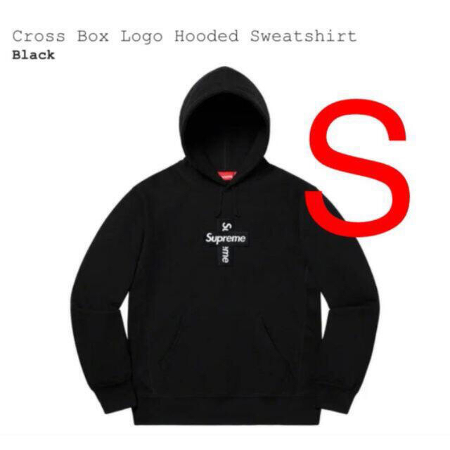 supreme Cross Box Logo Hooded パーカー　Blackパーカー