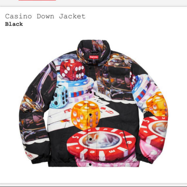 メンズsupreme casino down jacket Large