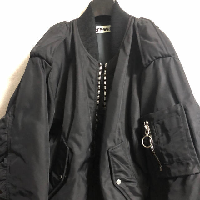 OFF-WHITE - white bomber jacket ma-1の通販 by shop｜オフホワイトならラクマ