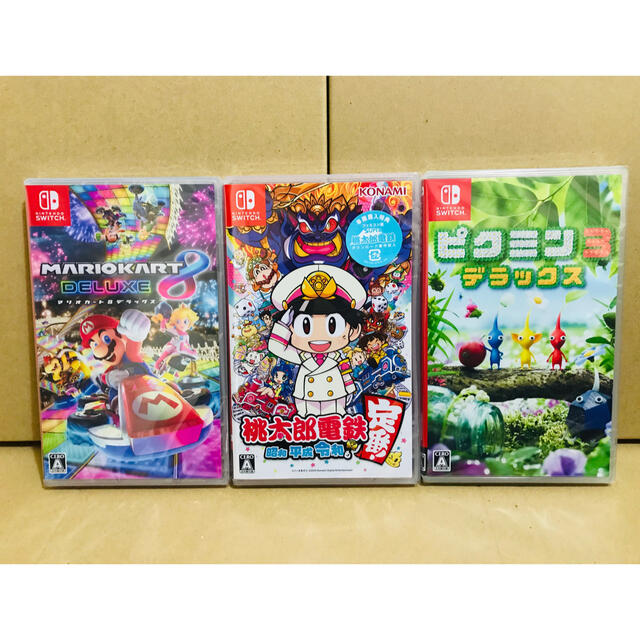 3台 ○マリオカート8 ○桃太郎電鉄 ○ピクミン3 switchソフト-
