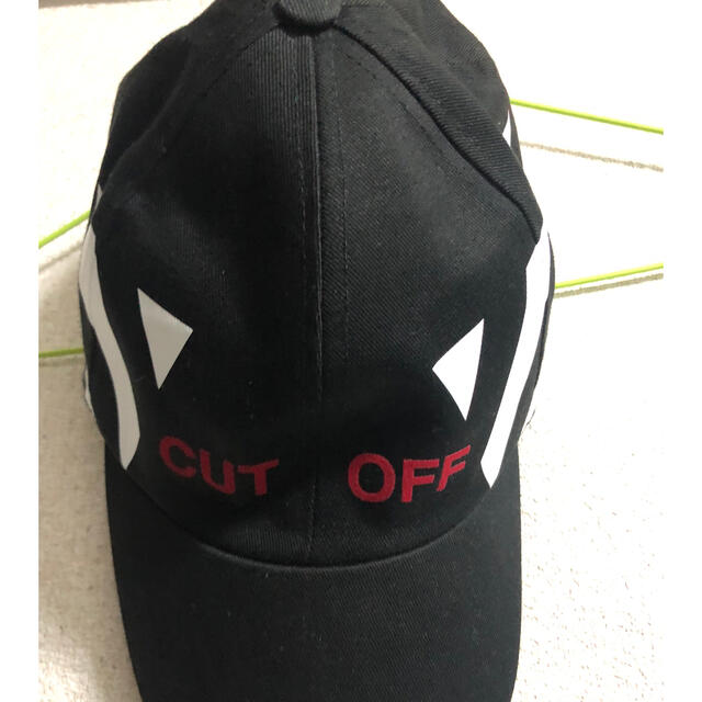 off white cut off cap