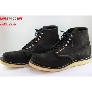 レッドウィング(REDWING)のレッドウィング　REDWING　8174　26cm　US8D　スエード　黒　(ブーツ)