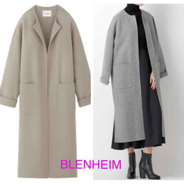 mid BLENHEIM リバーロングコート ニュアンスカラー レディース