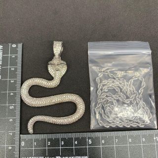 高品質!BIG!キングコブラ 蛇 スネーク ブリンブリン ネックレス