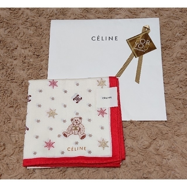 celine(セリーヌ)の《未使用》CELINE 冬限定 ハンカチ レディースのファッション小物(ハンカチ)の商品写真