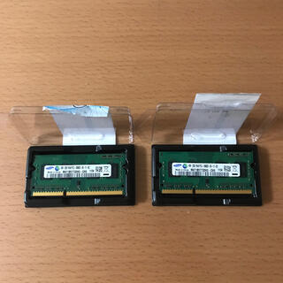 サムスン(SAMSUNG)のサムスン ノートパソコン メモリ 2G 2個セット PC3-10600S(PC周辺機器)